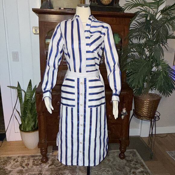 Joules Dresses & Skirts - Joules Lorena Stripe Shirt and Joules Orielle Linen Midi Skirt co-ord set SZ 6